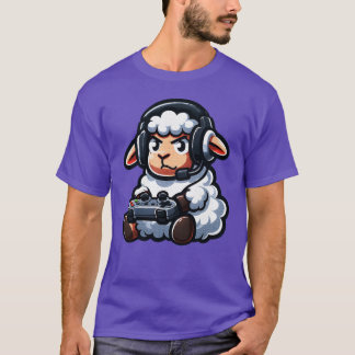 Camiseta Videojuegos de niño de familia de ovejas jugador
