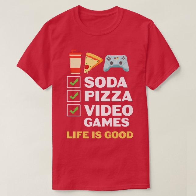 Camiseta Videojuegos de Soda Pizza  (Diseño del anverso)