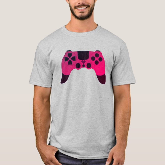 Camiseta Videojuegos del controlador de juegos Nerd Gamer (Anverso)
