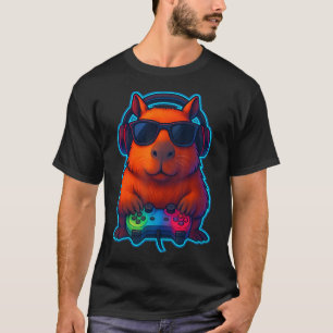 Camiseta Videojuegos Divertidos de Capybara para Hombres Mu