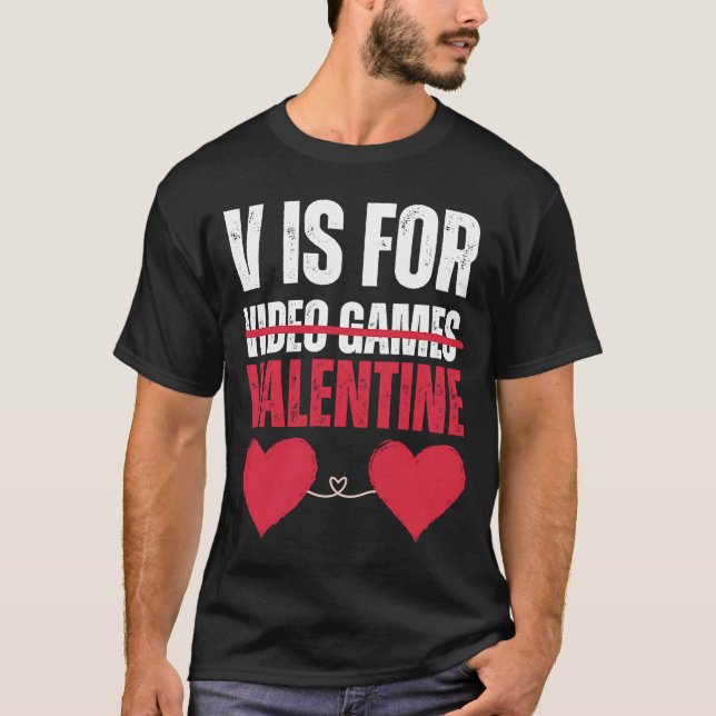 Camiseta Videojuegos divertidos para el día de San Valentín (Anverso)