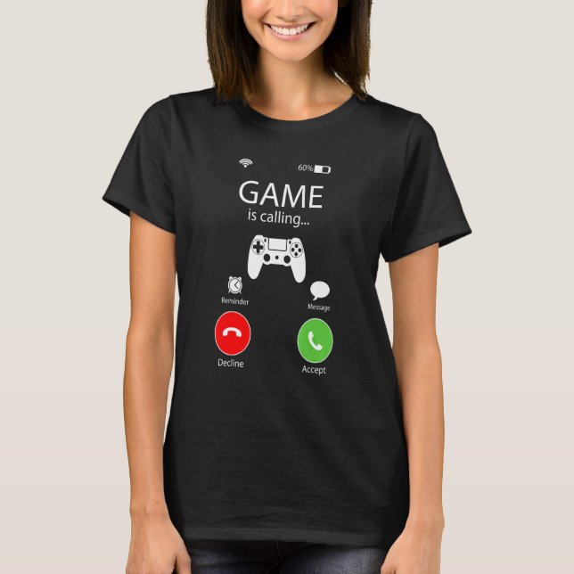 Camiseta Videojuegos están llamando a la consola de videoju (Anverso)