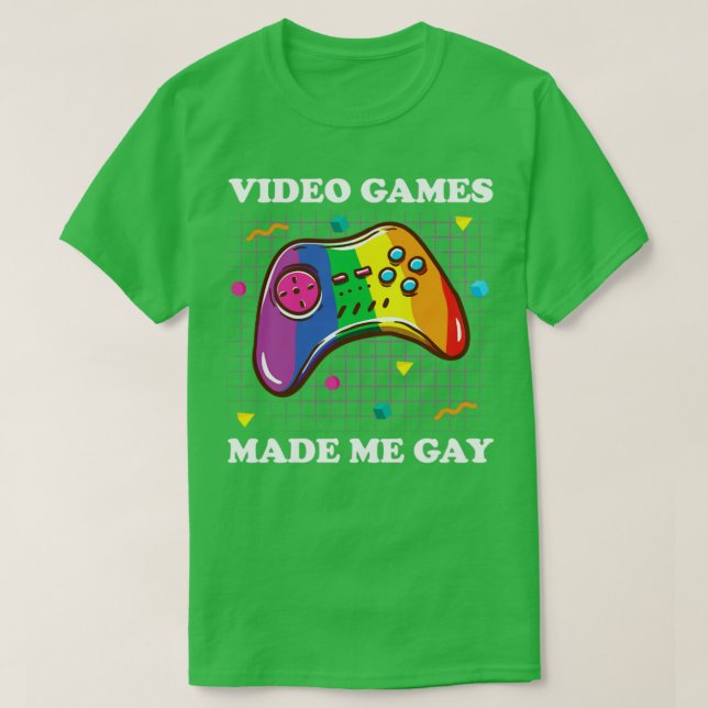 Camiseta Videojuegos me hicieron gay gay gay gay orgullo LG (Diseño del anverso)