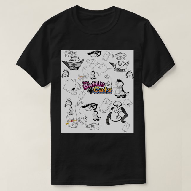Camiseta Videojuegos móviles para gatos de batalla (Diseño del anverso)