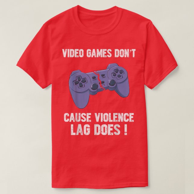 Camiseta Videojuegos no causan que el retraso en la violenc (Diseño del anverso)