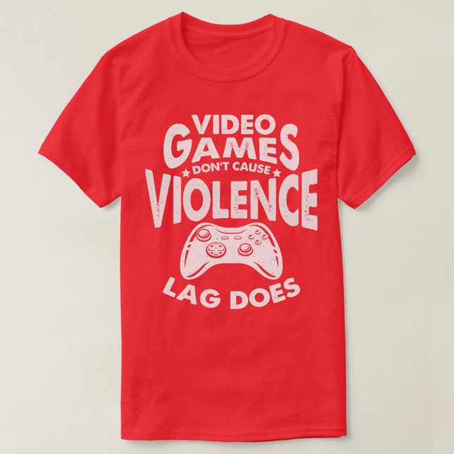 Camiseta Videojuegos no causan que el retraso en la violenc (Diseño del anverso)