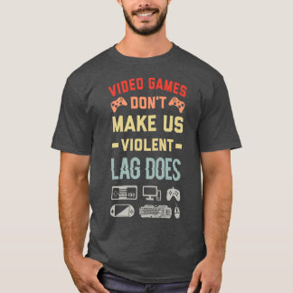 Camiseta Videojuegos no nos hacen pasar por un trabajo viol