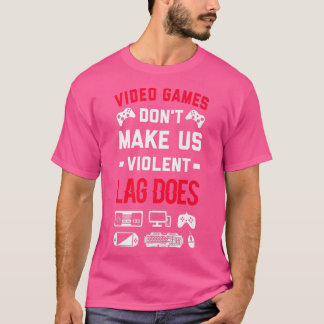 Camiseta Videojuegos no nos hacen un trabajo violento en vi