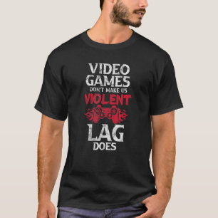 Camiseta Videojuegos no nos hacen un trabajo violento hace 