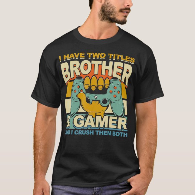Camiseta Videojuegos Profesionales Jugadores Niños Gift Bro (Anverso)