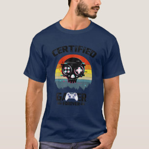Camiseta Videojuegos Retro Vintage Gaming Certified Gamer F