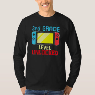 Camiseta Videojugador de vuelta al cole nivel 3er grado des