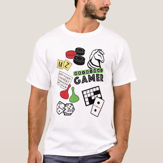 Camiseta Videojugador original - fans del rompecabezas y (Anverso)