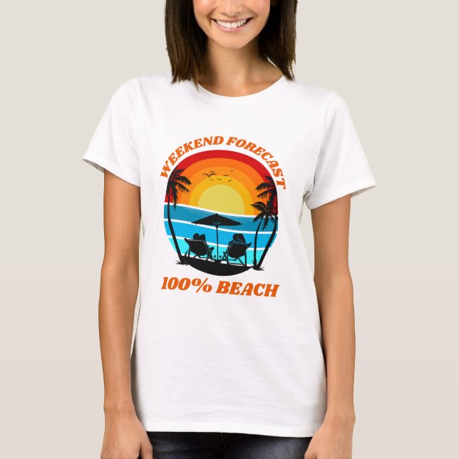 Camiseta Videos de la playa de Forecast Beach Ocean de fin  (Anverso)