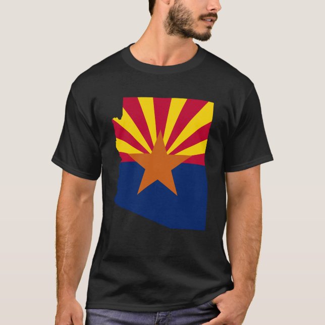 Camiseta Videos del desierto del retro de la bandera del es (Anverso)