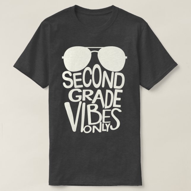 Camiseta Vider de segundo grado sólo gafas de sol de vuelta (Diseño del anverso)