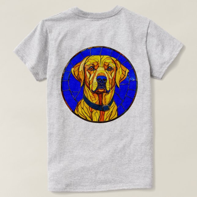 Camiseta vidriera de Labrador (Reverso del diseño)