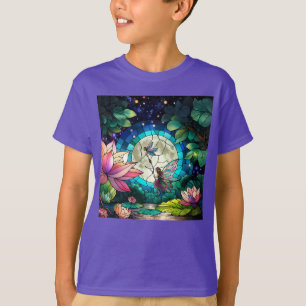 Camiseta Vidriera de una pequeña hada con libélula