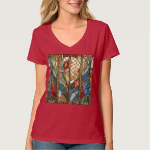 Camiseta Vidrieras Rojas Amapolas Chief al Amanecer