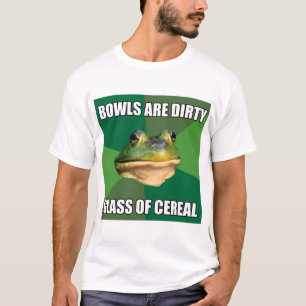 Camiseta Vidrio asqueroso de la rana del soltero de cereal