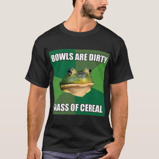 Camiseta Vidrio asqueroso de la rana del soltero de cereal