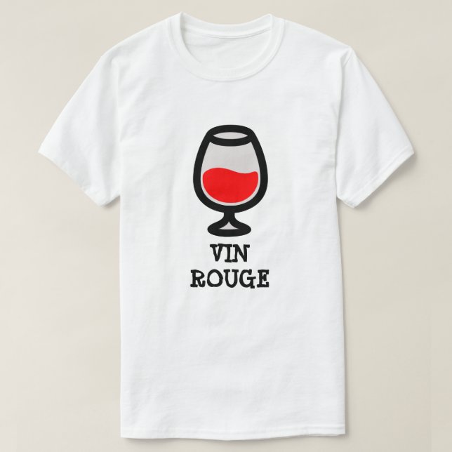 Camiseta Vidrio con vino tinto y vinagre de texto (Diseño del anverso)