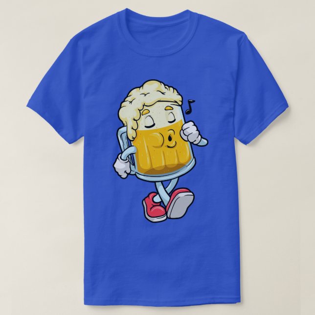 Camiseta Vidrio de cerveza con espuma (Diseño del anverso)