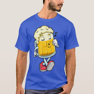 Camiseta Vidrio de cerveza con espuma