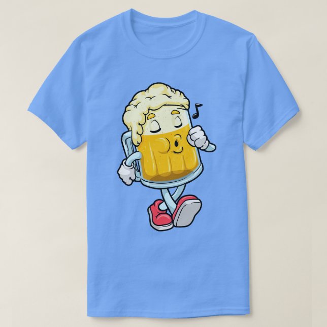Camiseta Vidrio de cerveza con espuma (Diseño del anverso)