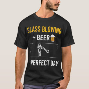 Camiseta Vidrio de Cerveza que sopla el brillo del ventilad