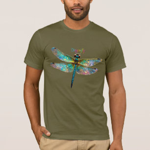 Camiseta Vidrio de colores Libélula colorida