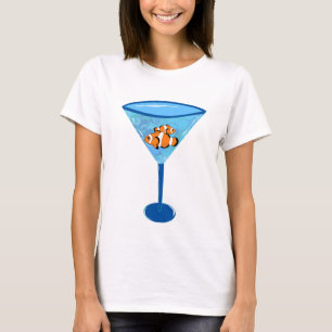 Camiseta Vidrio de Martini de los pescados del payaso de