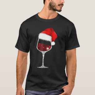 Camiseta Vidrio de Navidad Navidades de té amantes del vino