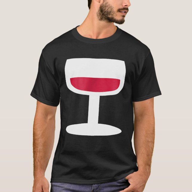 Camiseta Vidrio De Vino Rojo (Anverso)
