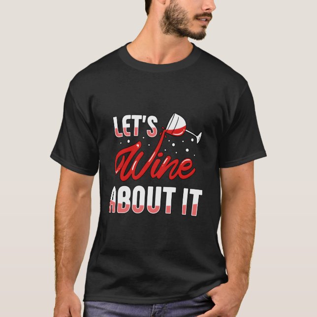 Camiseta Vidrio De Vino Vine Sobre El Bebedor De Vino (Anverso)