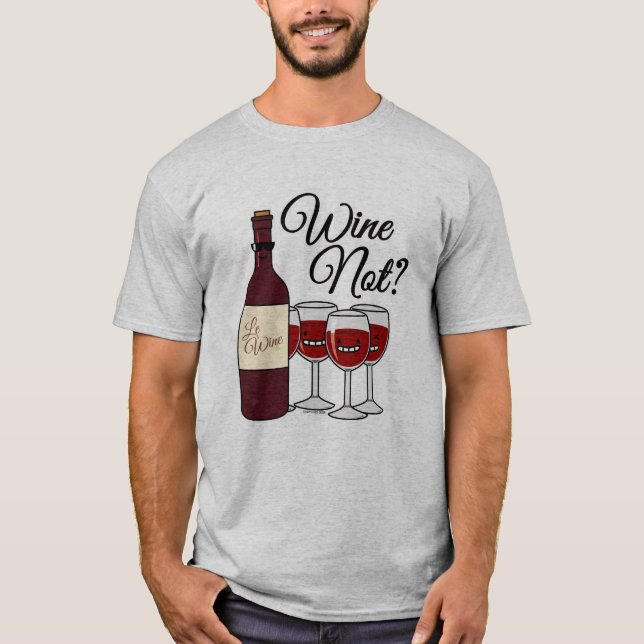 Camiseta Vidrio del rosa rojo pinot del alcohol de las uvas (Anverso)