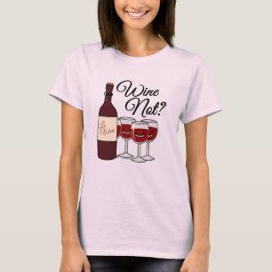 Camiseta Vidrio del rosa rojo pinot del alcohol de las uvas
