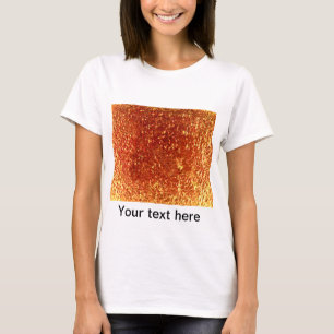 Camiseta vidrio fundido dorado