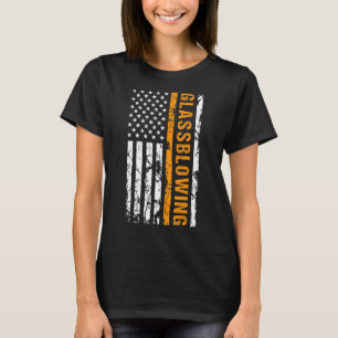 Camiseta Vidrio inflable Vidrio de Estados Unidos Bandera e