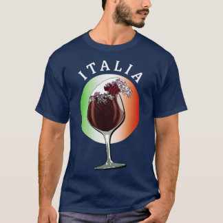 Camiseta Vidrio italiano y bandera de Italia Italia