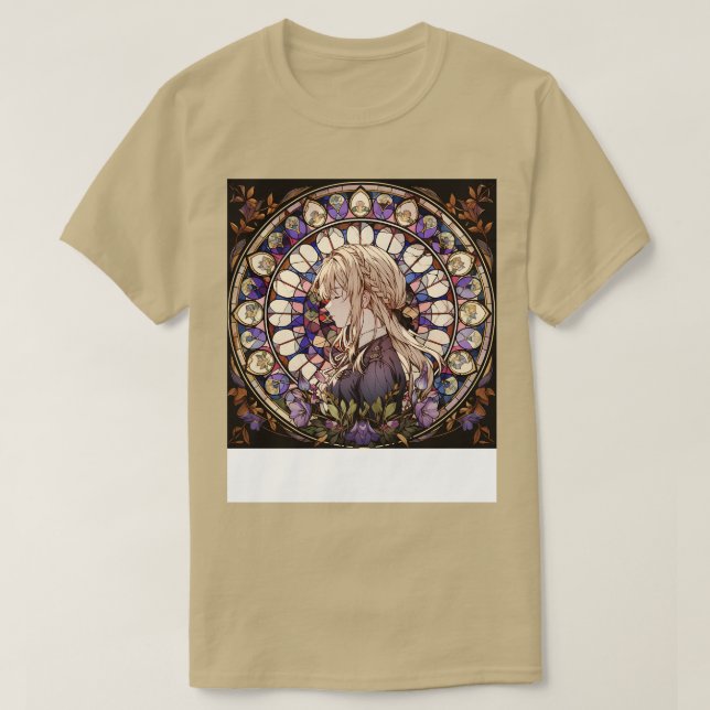 Camiseta vidrio manchado de violeta evergarden (Diseño del anverso)