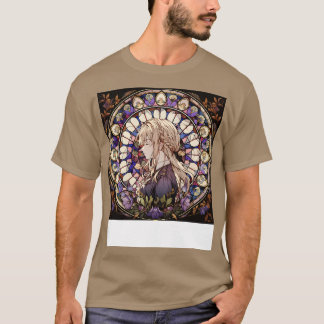 Camiseta vidrio manchado de violeta evergarden
