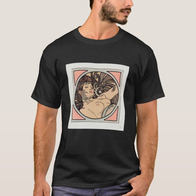 Camiseta Vidrio manchado inspiró Ilustracion de diosa (Anverso)