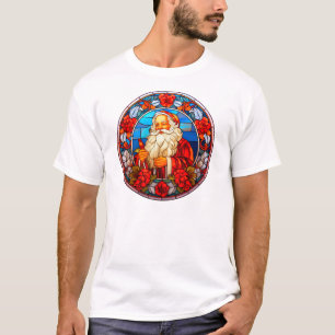 Camiseta Vidrio Manchado Santa Navidad Ornamento-67671