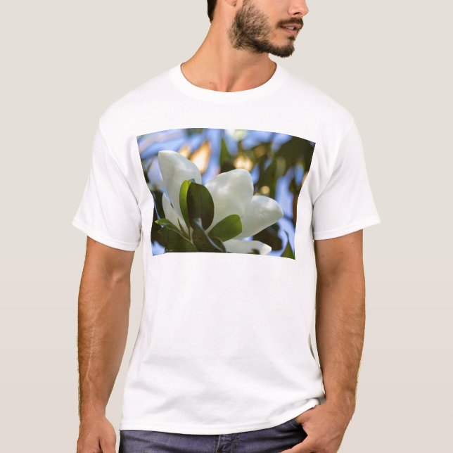 Camiseta Vidrio manchado Sky Southern Magnolia Regalos (Anverso)