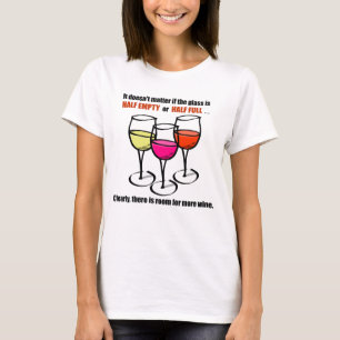 Camiseta Vidrio personalizado Vidrio Vidrio Medio Humor Vin