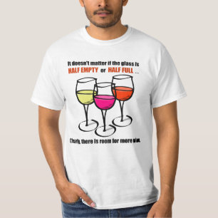Camiseta Vidrio personalizado Vidrio Vidrio Medio Humor Vin