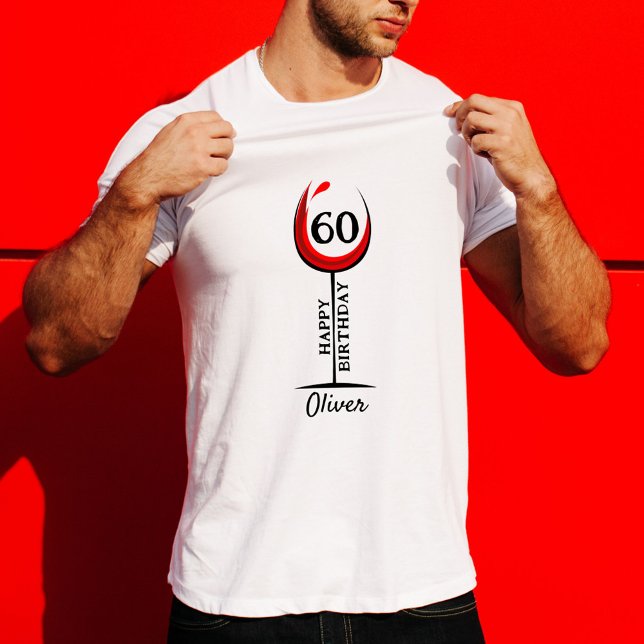 Camiseta Vidrio Rojo 60 cumpleaños invitado de honor (Subido por el creador)