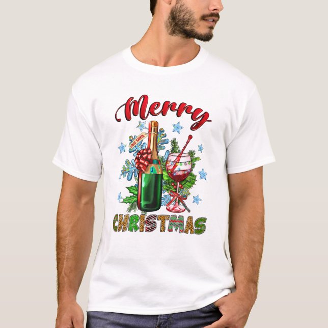 Camiseta Vidrio rojo de árbol de Navidad (Anverso)