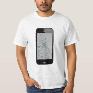 Camiseta Vidrio telefónico con aspecto de cristal roto